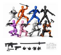 CANRNYACBZ T13 Action Figurine 8 pcs - Figurines d’Action T13 Imprimées en 3D, Articulées, Multi-Joints, Custom Figure, Wobbly Figure, Stop Motion, Desktop-Déco pour Enfants et Adultes