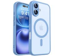 CANSHN Coque Magnétique pour iPhone 16, Bleu Clair