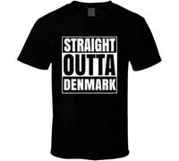 CANSIKA Straight Outta Denmark Wisconsin City Grunge T Shirt Men's Man Black S