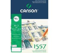 Canson-Infinity Bloc de papier à dessin 1557 30 feuilles A3 180 g/m² blanc