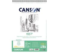 CANSON Album spiralé papier dessin 1557, A3+, 120 g/m2
