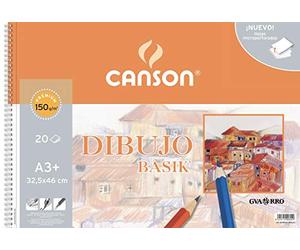 Canson 200400694 Basic Cahier 20 feuilles A3+ 150 g