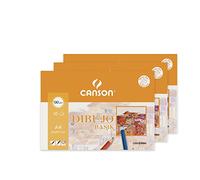 Canson 3 x Mini A4 10 Feuilles Dessin Basik, 130 g
