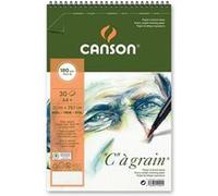 Canson Bloc papier dessin C à grain 30 feuilles 21 x 31,4 cm 180 g/m² Blanc naturel