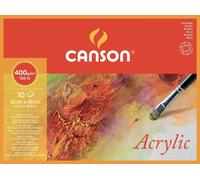 Canson Acrylique Cold Pressed Carnet de croquis 10 48 x 36 cm 400 g Natural White