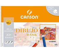 Canson ALB ESP MICR 32,5 x 46 20 H Gobelet à Dessin Basik Encadré 150 g, Blanc