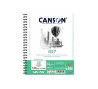 Canson-Infinity Album spiralé 1557 – Papier dessin A5+ 180 g/m²