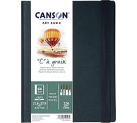 CANSON Art Book C à Grain - Carnet format portrait 64 pages 21.6x27.9cm papier dessin blanc grain fin 224g/m²