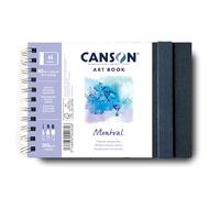 CANSON Art Book - Carnet spiralé 48 pages - Papier aquarelle - Grain fin - 21 x 14,8 cm - 300g/m² - Blanc