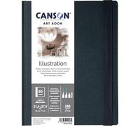 CANSON Art Book Illustration - Carnet format portrait 80 pages 21.6x27.9cm papier illustration grain extra-lisse 200g/m²