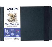 CANSON Art Book Mixed Media Artist - Carnet format paysage 56 pages 21.6x14cm papier mixed media grain fin 300g/m²