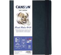 CANSON Art Book Mixed Media Artist - Carnet format portrait 56 pages 21.6x27.9cm papier mixed media grain fin 300g/m²