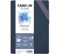 CANSON Art Book Montval - Carnet accordéon format portrait 18 pages 14.8x21cm papier aquarelle grain fin 300g/m²