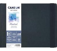CANSON Art Book Montval - Carnet format paysage 48 pages 27.9x21.6cm papier aquarelle grain fin 300g/m²