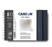 CANSON Art Book Saunders Waterford - Carnet spiralé 40 pages - Papier aquarelle - Grain fin - 21 x 14,8 cm - 300g/m² - Blanc