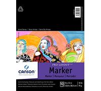 Canson Artist Series Pro Layout Marqueur, bloc pliable, 22,9 x 30,5 cm, 50 feuilles (70 g) - Papier d'artiste pour adultes et étudiants