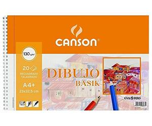 Canson Basic 200408063 Cahier 20 feuilles A4+ 130 g