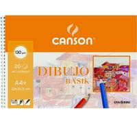 Canson Basik Bloc De Croquis À Spirale 20H A4+ 150Gr Microperforé M/Quadrat White Nature -10U-.
