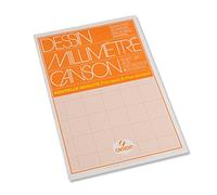 CANSON - Bloc 50 feuilles de papier millimétré bistre A3 - 90g/m²