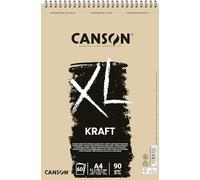 Canson-Infinity Bloc spiralé XL Kraft 60 feuilles kraft ligné et coloré A4 90g/m²
