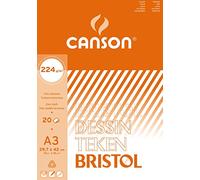 CANSON BLOC BRISTOL A3 224G BLOC DE DESSIN