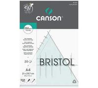 Canson Bloc Bristol, A4, 250 g/m2, Blanc
