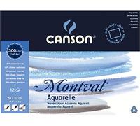 CANSON Bloc d'aquarelle "Montval" encollé tout autour 240 x 320 mm 12 feuilles