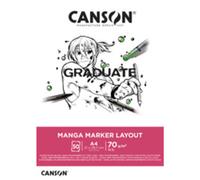 CANSON Bloc de dessin GRADUATE Manga Marker Layout, A3