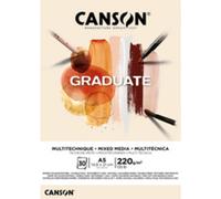 CANSON Bloc de dessin GRADUATE MIXED MEDIA, naturel, A3