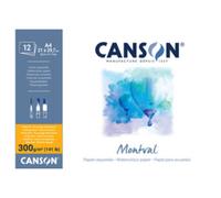 CANSON Bloc de papier aquarelle 'Montval', A4, 50 feuilles