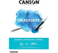 CANSON Bloc d'étude GRADUATE AQUARELLE DIN A4 blanc 20 feuilles