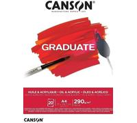 CANSON Bloc d'étude GRADUATE HUILE & ACRYLIQUE DIN A4 blanc naturel 20 feuilles