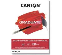 CANSON Bloc d'étude GRADUATE HUILE & ACRYLIQUE DIN A5 blanc naturel 20 feuilles