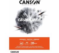 CANSON Bloc d'étude GRADUATE SKIZZE DIN A5 blanc 40 feuilles