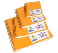 CANSON - Bloc notes, couleur: orange, 210 x 297 mm, format A4 120 g/m2, 50 feuilles, avec spirale, uni -4127710 Orange G