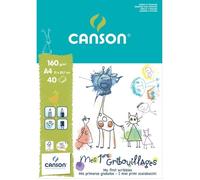 CANSON Bloc papier à dessin Mes 1ers Gribouillages 40 feuilles A4 - 160 g