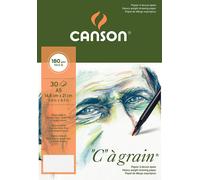Canson-Infinity Bloc 'C' à Grain - 30 feuilles Papier dessin Grain fin A5 180 g/m² Blanc naturel