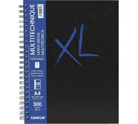 Canson Book Wire Bound Long Side XL Mixed Media Textured Carnet de croquis 34 A4 300 g Portrait