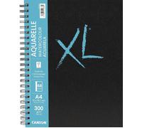CANSON XL Art Book - Carnet spiralé 68 pages - Papier aquarelle - Grain fin - 21 x 29,7 cm - 300g/m² - Blanc
