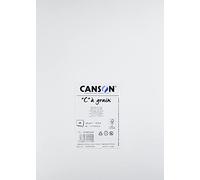 CANSON "C" à Grain - 25 feuilles de papier croquis - Grain fin - A3 - 125g/m² - Blanc naturel