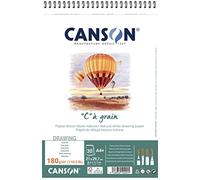 Canson Bloc papier dessin C à grain 30 feuilles 21 x 31,4 cm 180 g/m² Blanc naturel