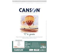 Canson-Infinity Bloc papier dessin C à grain 30 feuilles 29,7x43,7 cm 180 g/m² Blanc naturel