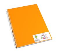 CANSON - Cahier de notes - reliure à anneaux métalliques - A4 - 50 feuilles - papier blanc - uni - couverture orange