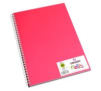 CANSON - Cahier de notes - reliure à anneaux métalliques - A4 - 50 feuilles - papier blanc - uni - couverture rose