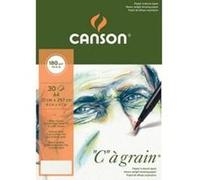 CANSON "C" à Grain - Bloc 30 feuilles de papier dessin - Grain fin - A5 - 180g/m² - Blanc naturel