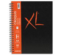 CANSON Carnet de 100 feuilles XL BOOK CROQUIS. Format A4, 90 grammes, grain léger. Spirale grand côté