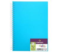 Canson Carnet de 50 feuilles notes et dessin format A5 120g spiralé couverture polypro Bleu