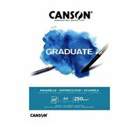 Canson Carnet De Croquis Diplômé Aquarelle Pour Techniques Humides (250g/M2, 20 Pièces) A4, , Papier Aquarelle, Peinture -, Carnets De Croquis, Fournitures D'art