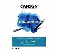 Canson Carnet De Croquis Diplômé Aquarelle Pour Techniques Humides (250g/M2, 20 Pièces) A4, , Papier Aquarelle, Peinture -, Carnets De Croquis, Fournitures D'art