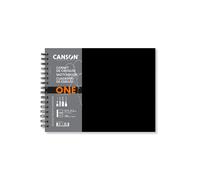 Canson-Infinity Carnet de croquis One Art Book spiralé 160 p Couverture rigide Blanc